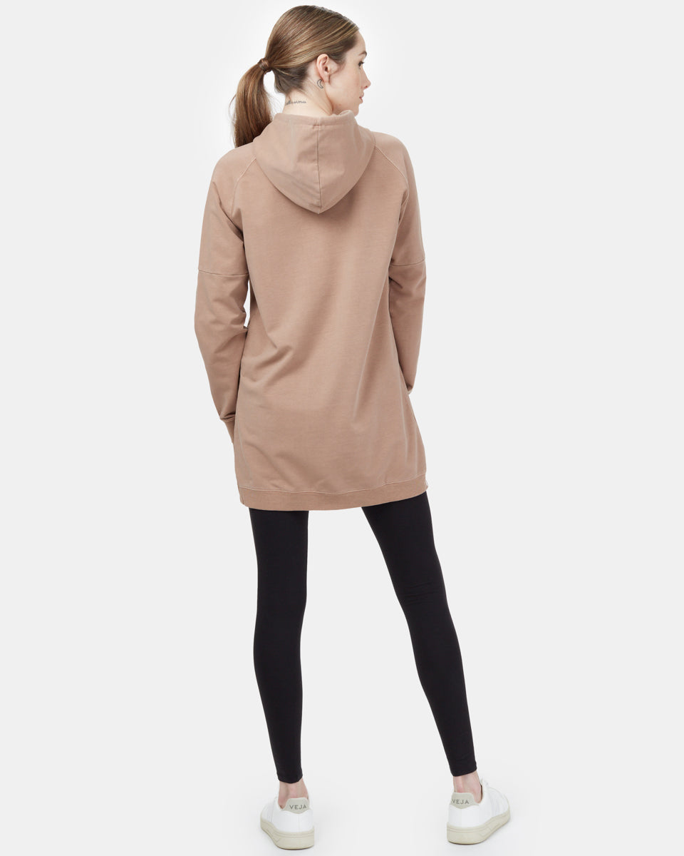 Brown Fleece Pullover Dress