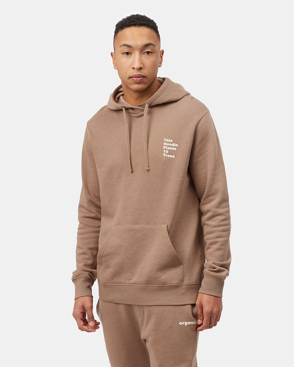 Brown Graphic Pullover Hoodie