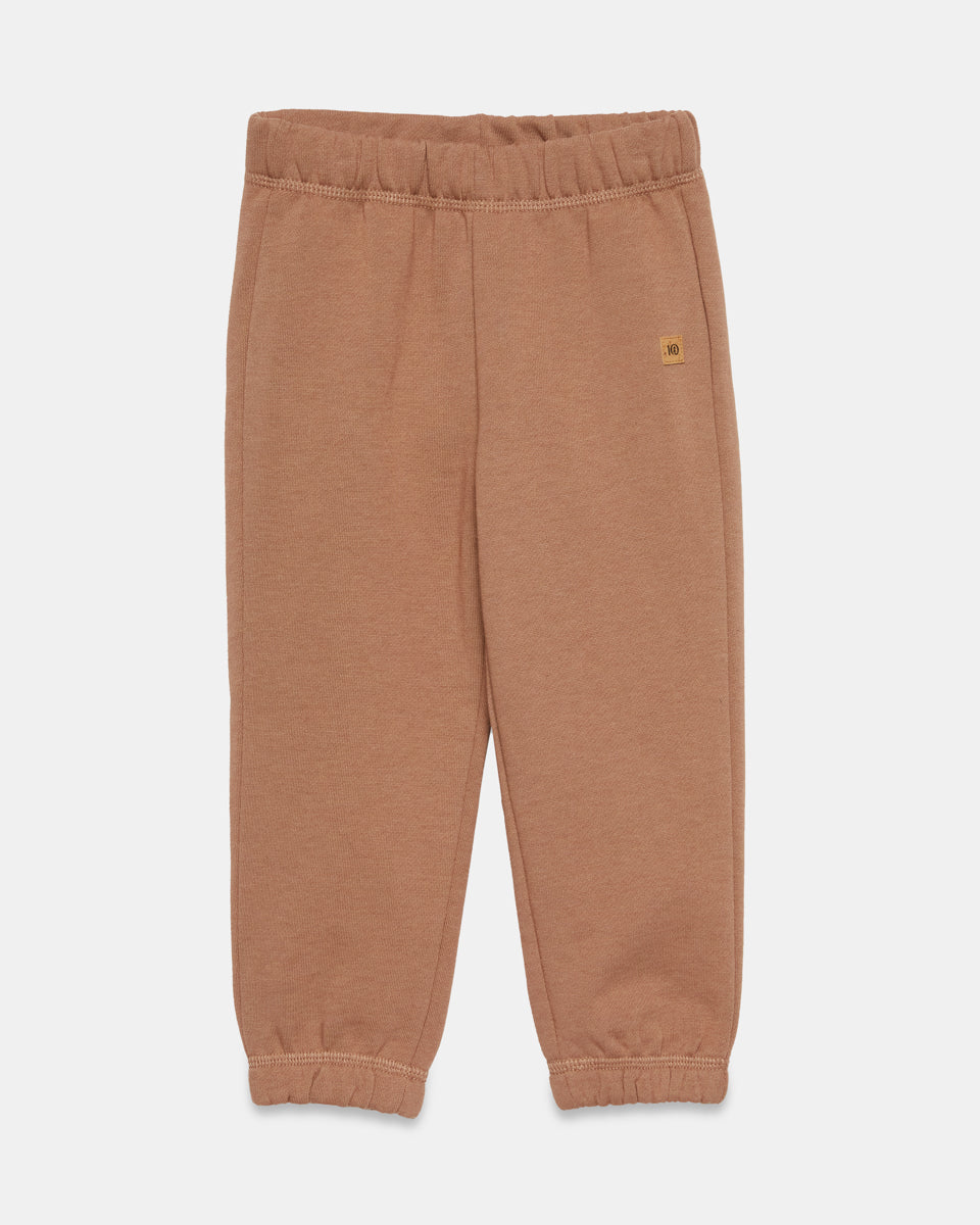 Brown Kids Organic Cotton Fleece Sweatpants