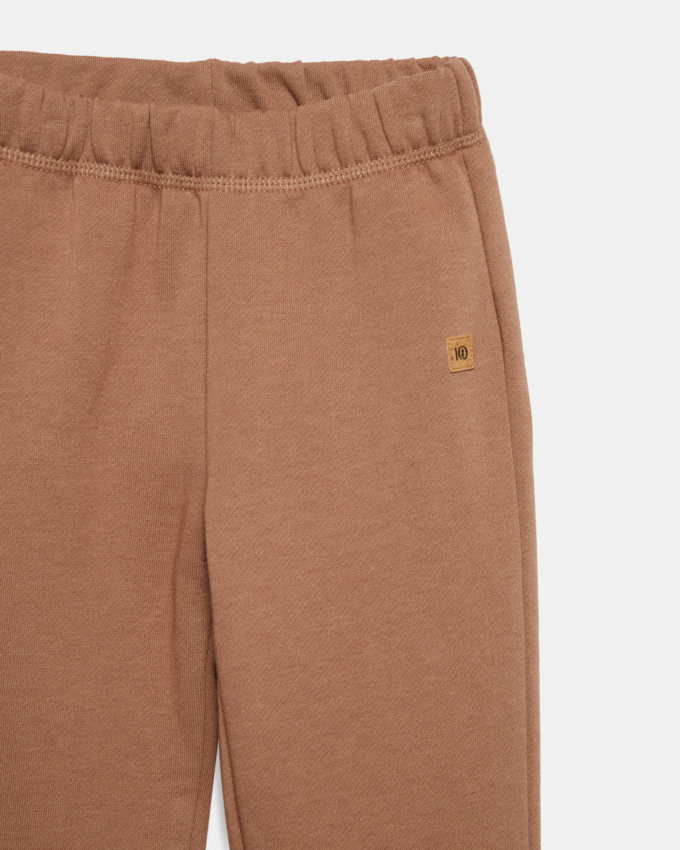 Brown Kids Organic Cotton Fleece Sweatpants