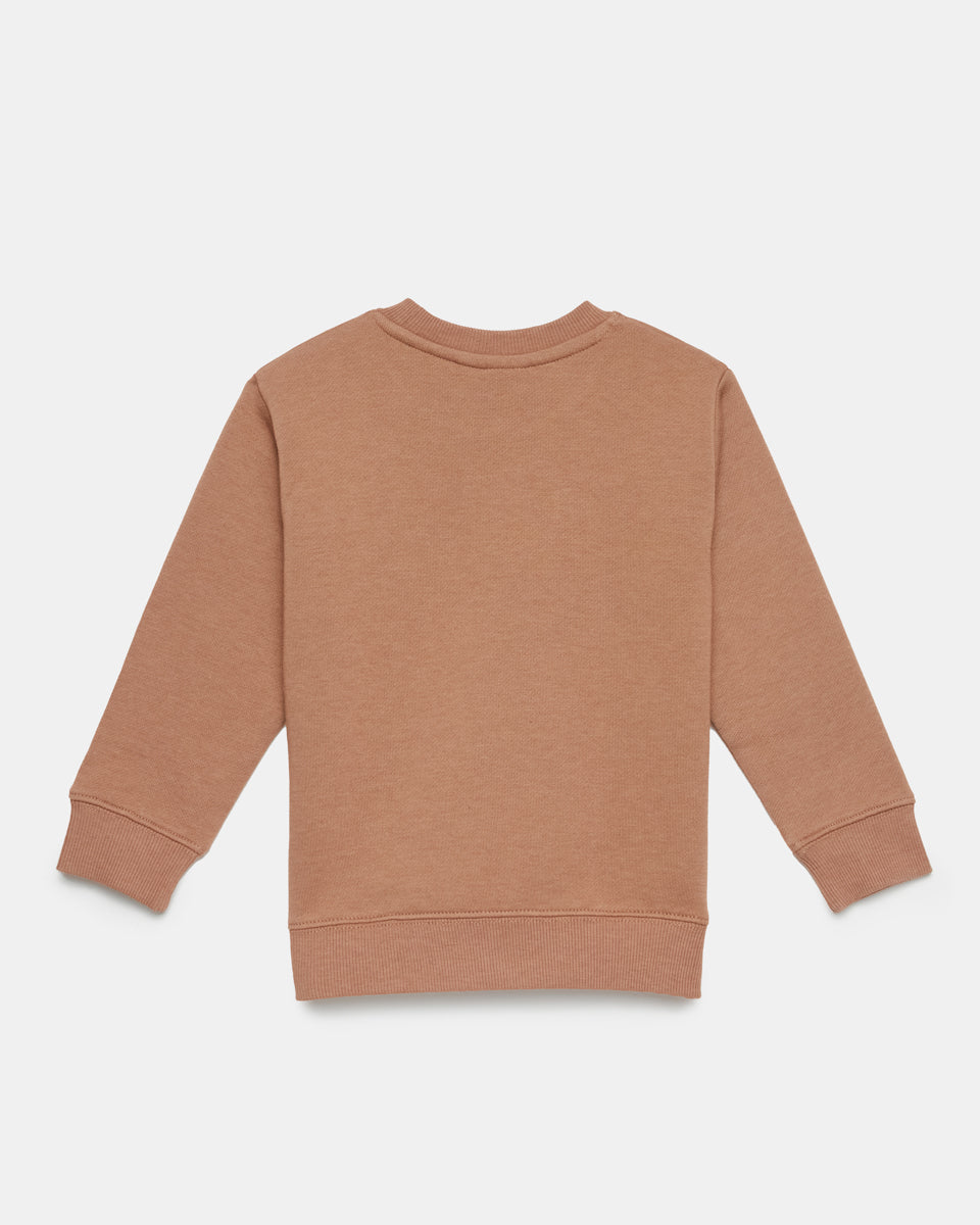 Brown Kids Organic Cotton Fleece Sweatshirt