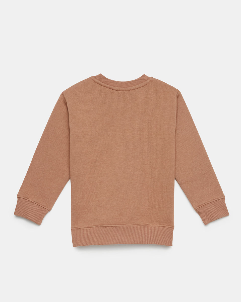 Brown Kids Organic Cotton Fleece Sweatshirt