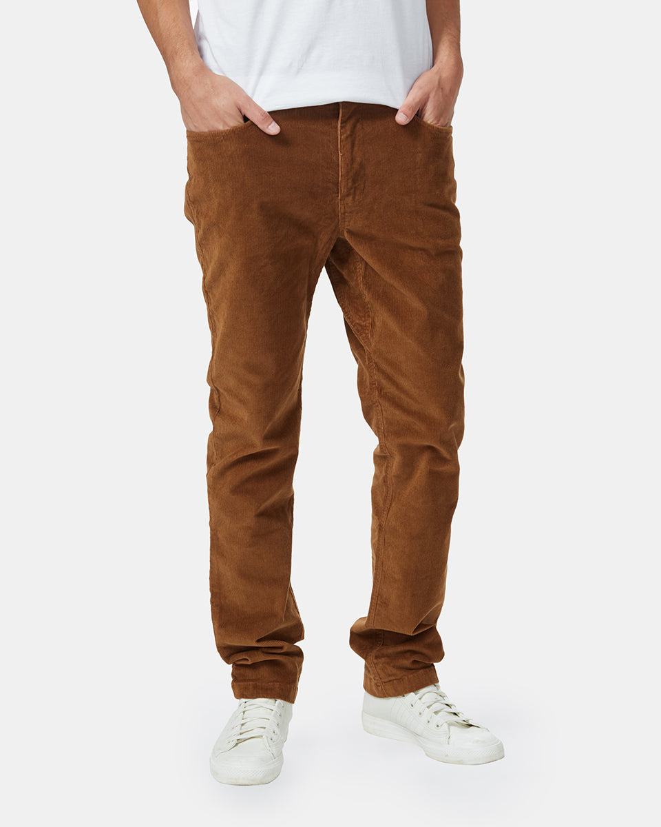 Brown Men's Eco-Friendly Corduroy Trousers