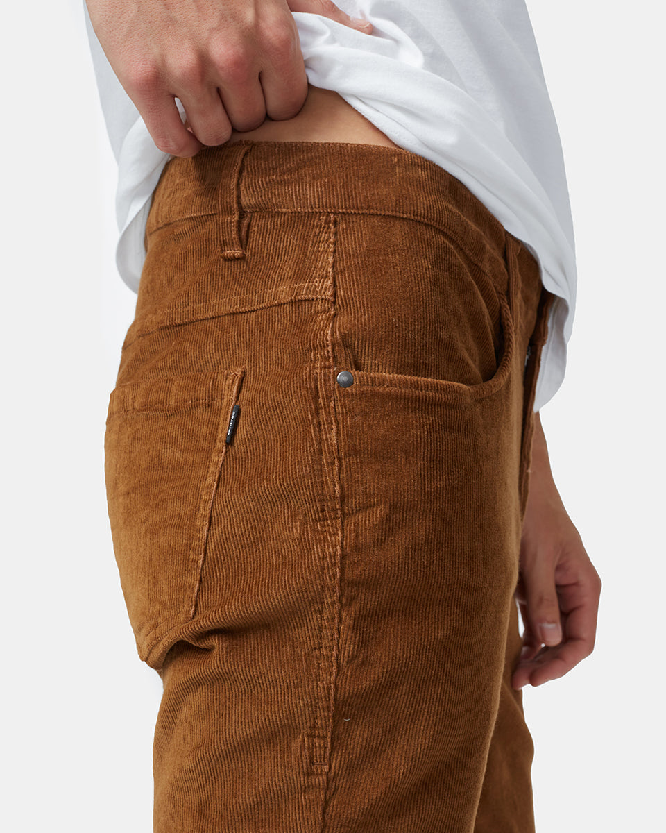 Brown Men's Eco-Friendly Corduroy Trousers