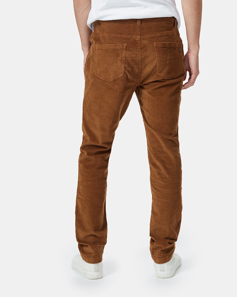 Brown Men's Eco-Friendly Corduroy Trousers