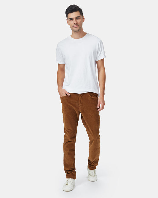 Brown Men's Eco-Friendly Corduroy Trousers