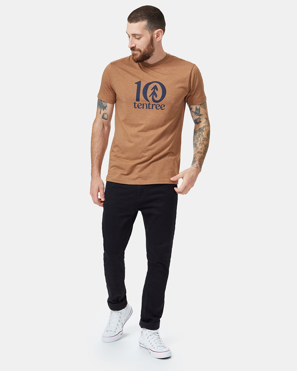 Brown Men's Eco-Friendly Graphic Tee