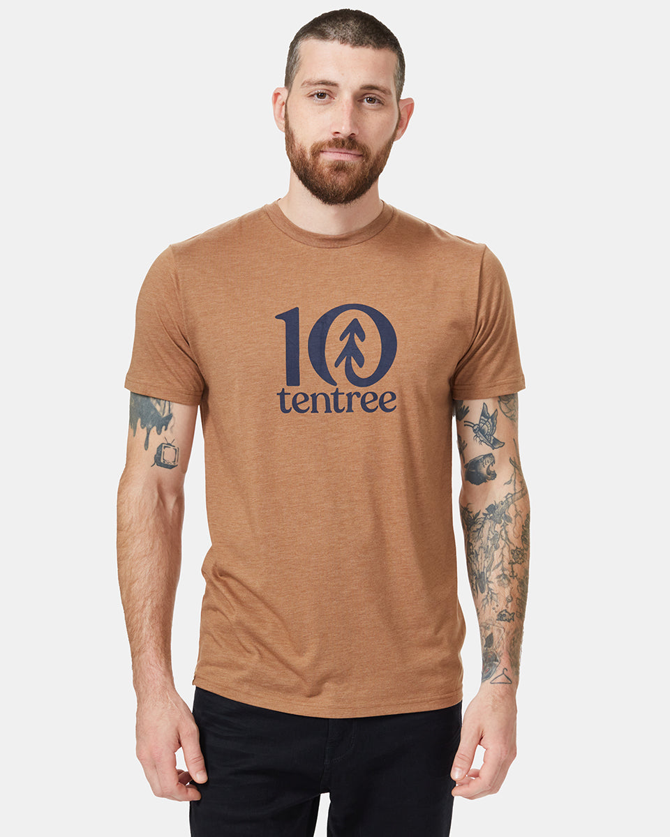 Brown Men's Eco-Friendly Graphic Tee