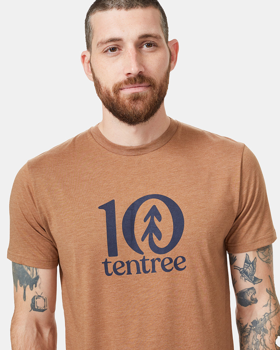 Brown Men's Eco-Friendly Graphic Tee