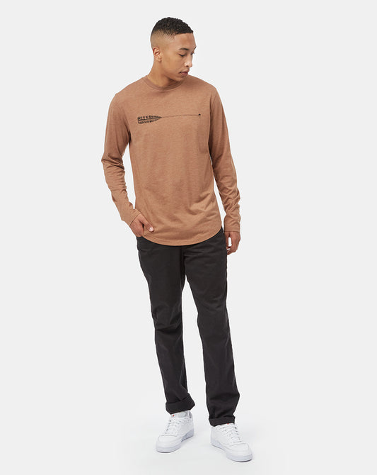 Brown Men's Graphic Long Sleeve Shirt