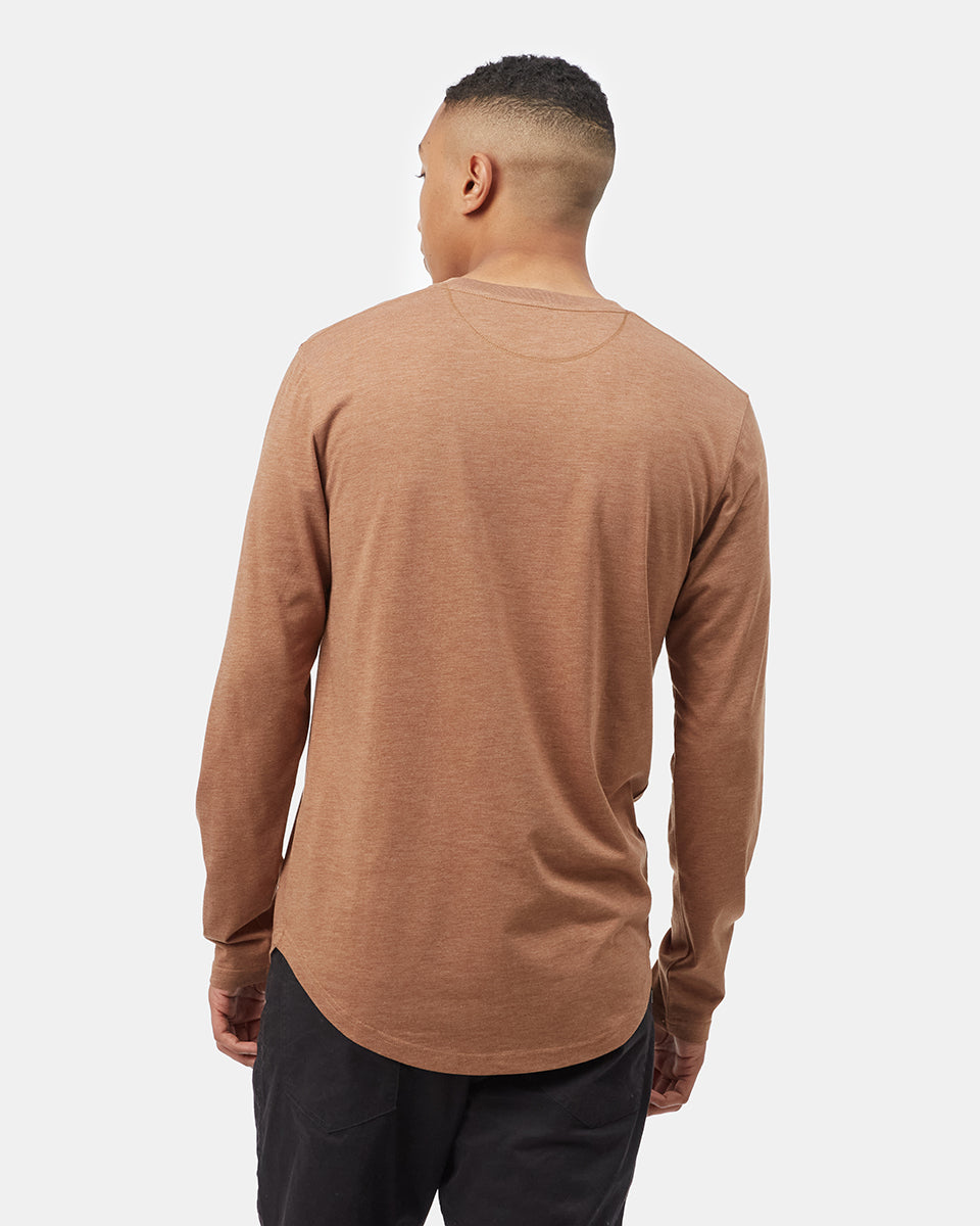 Brown Men's Graphic Long Sleeve Shirt