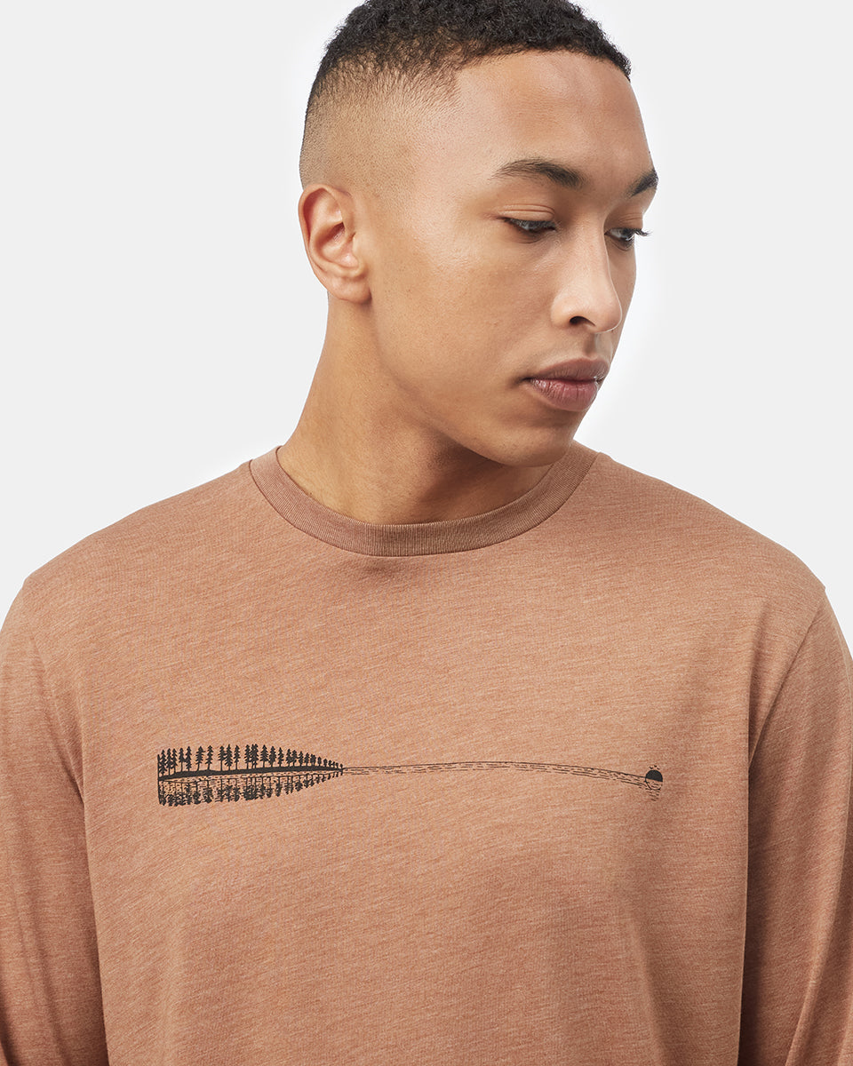Brown Men's Graphic Long Sleeve Shirt