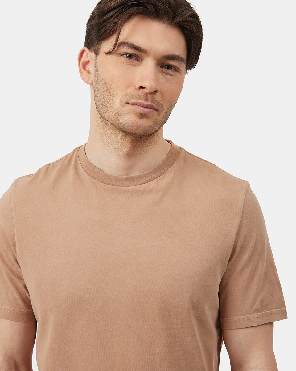 Brown Men's Organic Cotton Basic T-Shirt