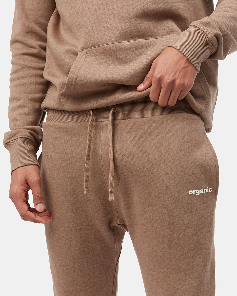 Brown Men's Organic Cotton Graphic Sweatpants
