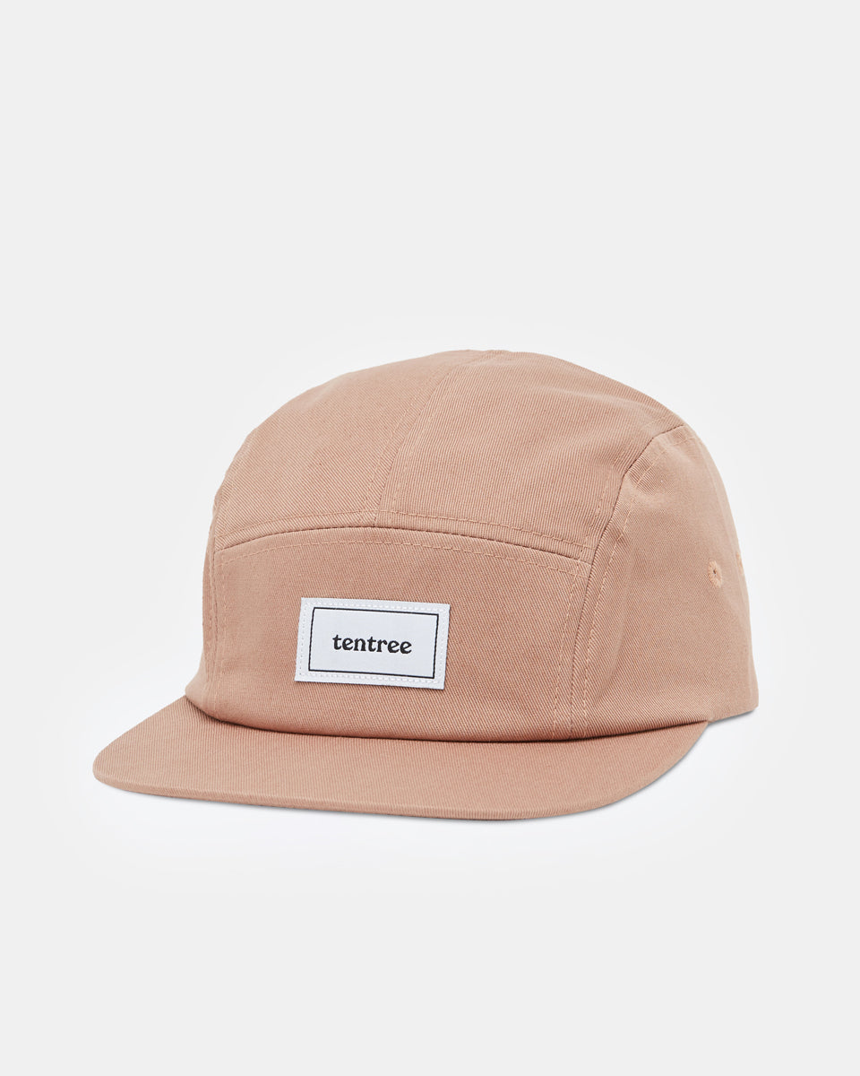 Brown Organic Cotton Flat Brim Hat