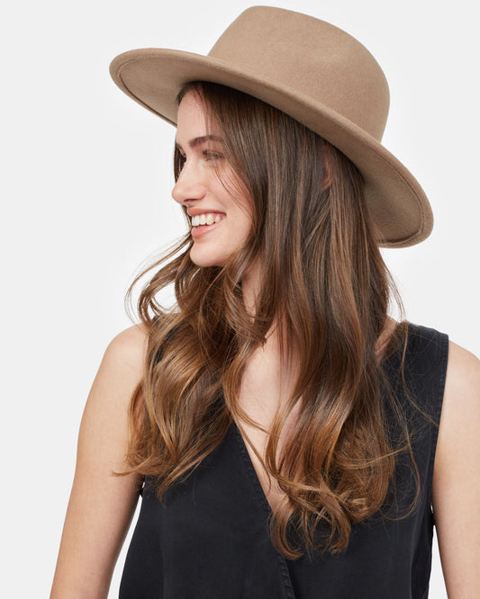 Brown Recycled Wool Fedora