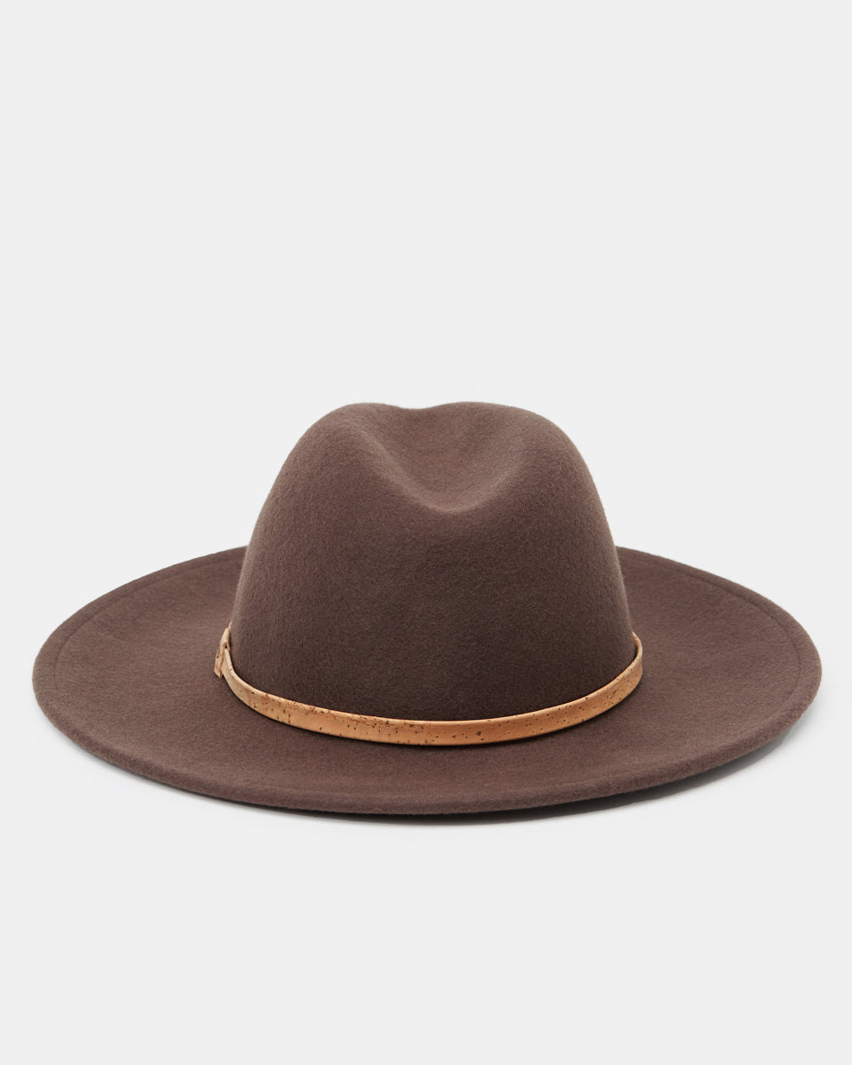 Brown Recycled Wool Fedora