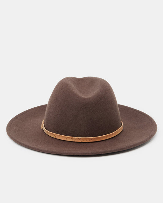 Brown Recycled Wool Fedora