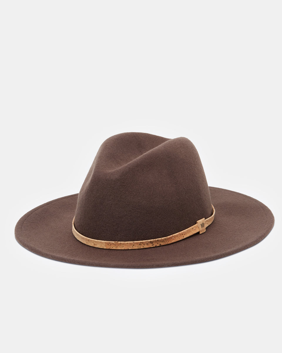 Brown Recycled Wool Fedora