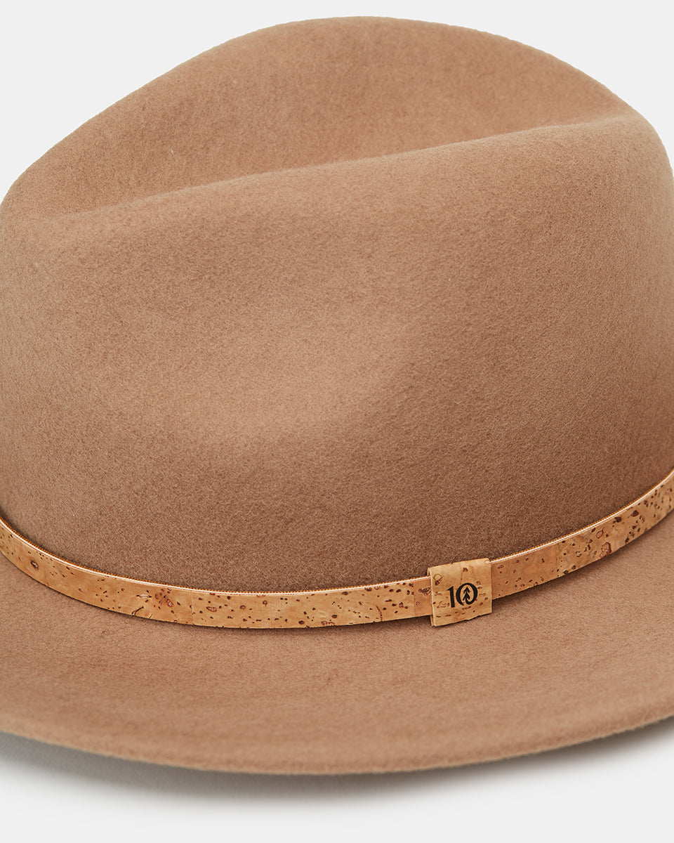 Brown Recycled Wool Fedora