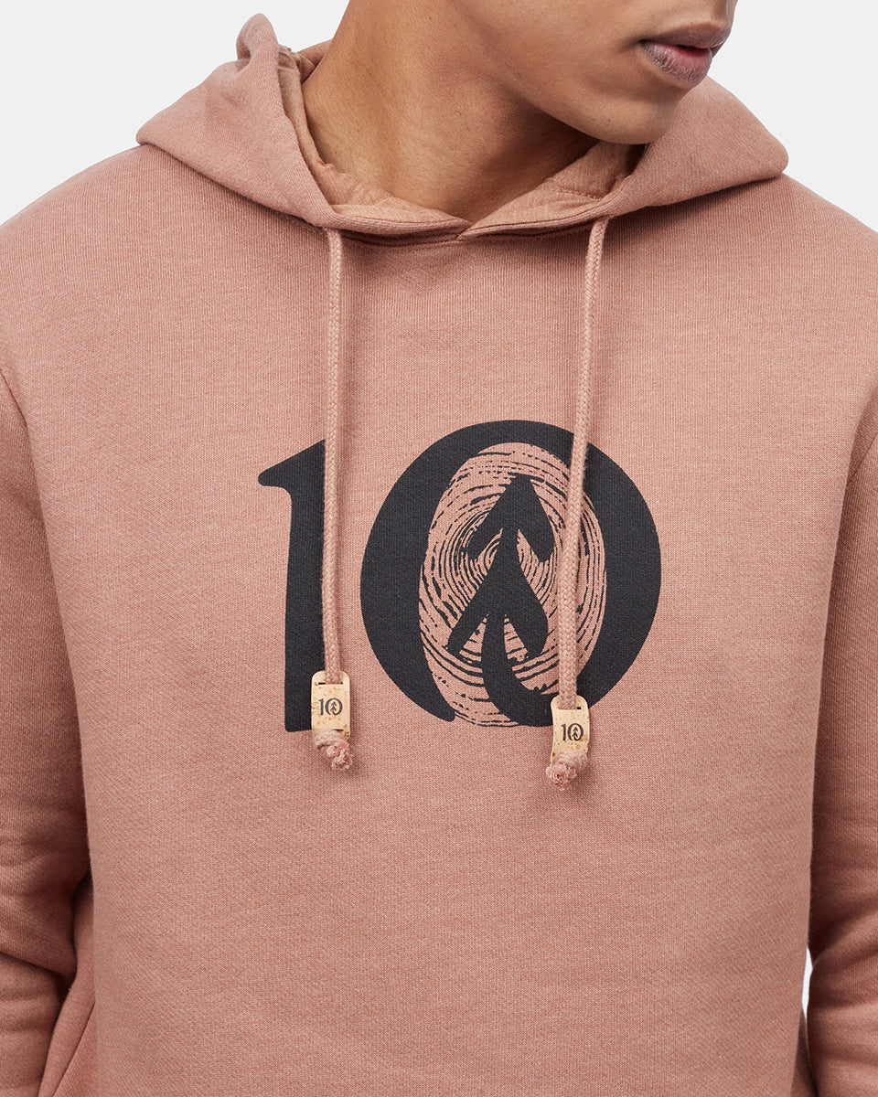 Brown Tree Graphic Pullover Hoodie