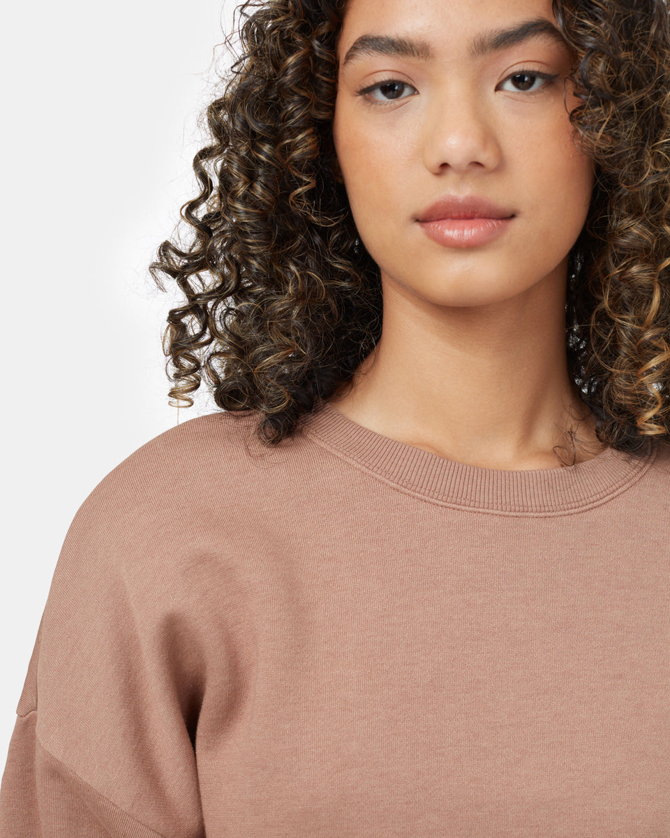 Brown Women's Eco-Friendly Crew-Neck