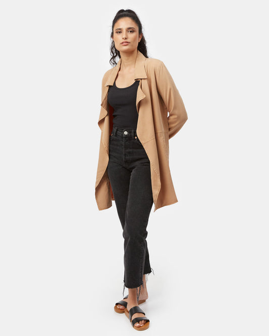 Brown Women's Lightweight Mid Length Coat