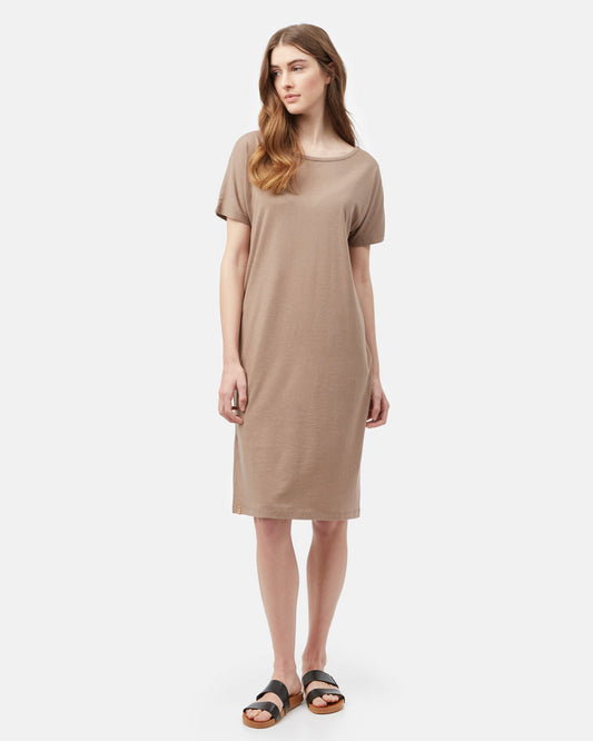 Brown Women's Long T-Shirt Dress