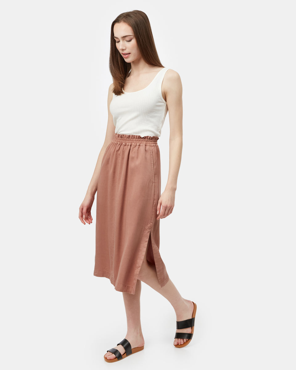 Brown Women's Mid-Length Skirt