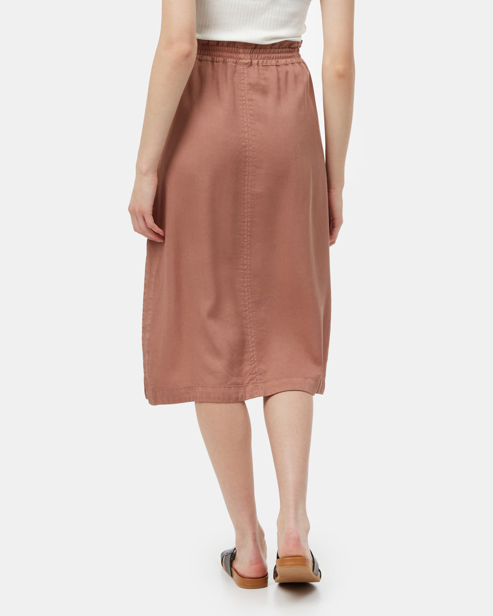 Brown Women's Mid-Length Skirt