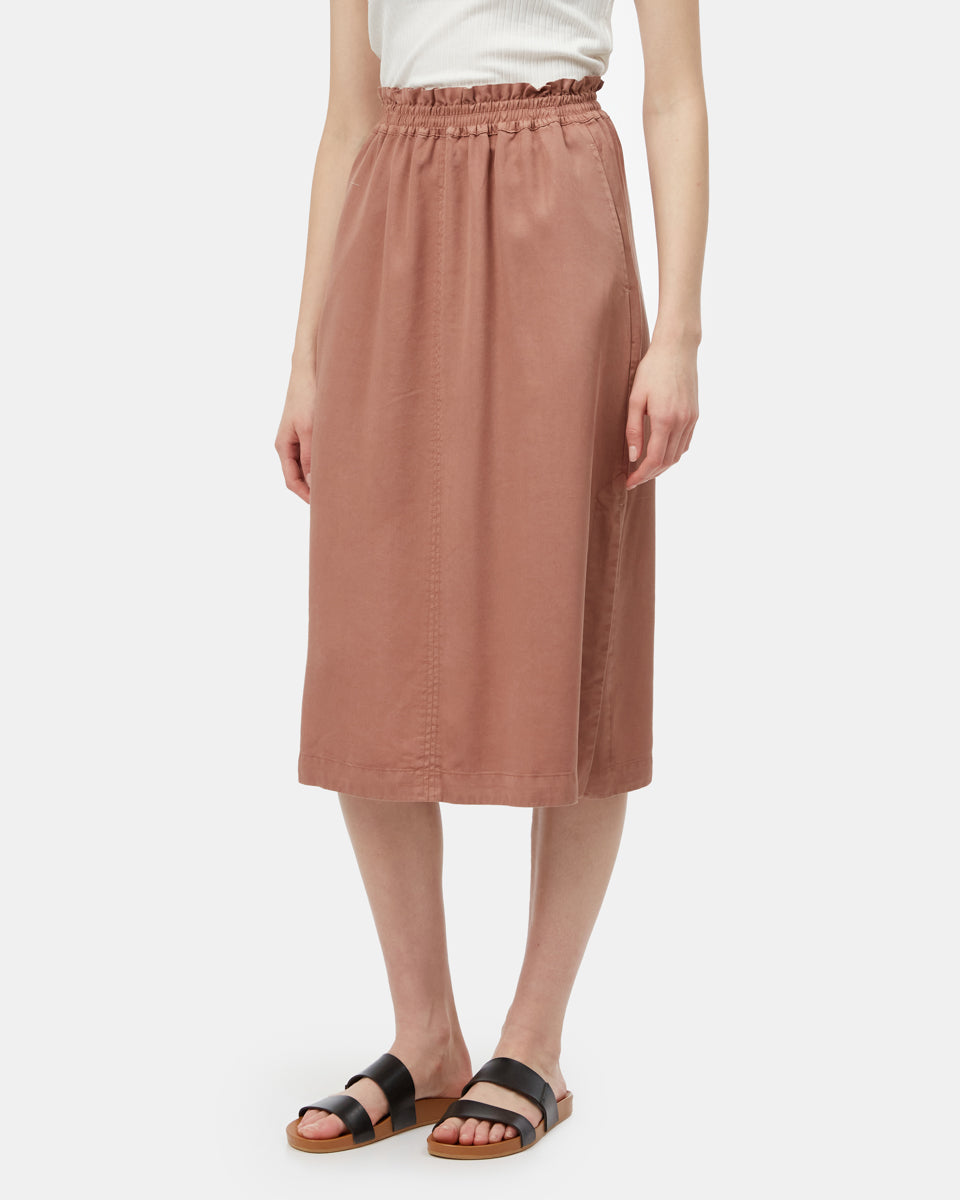 Brown Women's Mid-Length Skirt