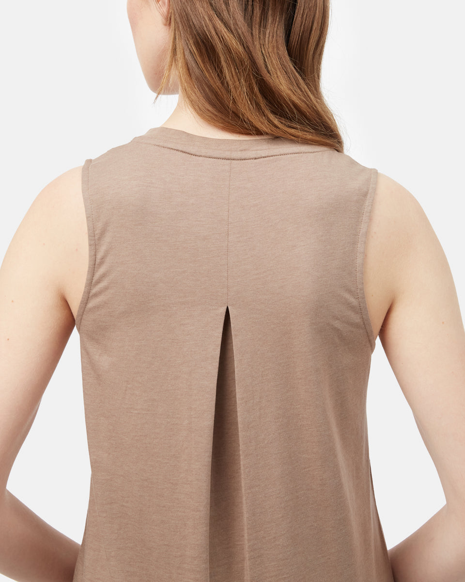 Brown Women's Recycled V-Neck Tank Top