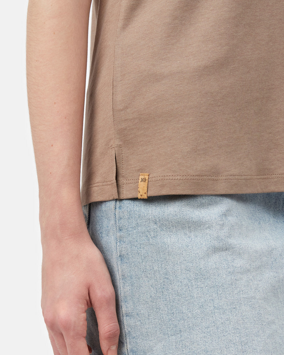 Brown Women's Recycled V-Neck Tank Top 