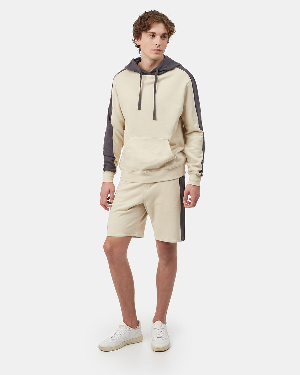 Brown,Gray Men's Organic Cotton Block Stripe Pullover