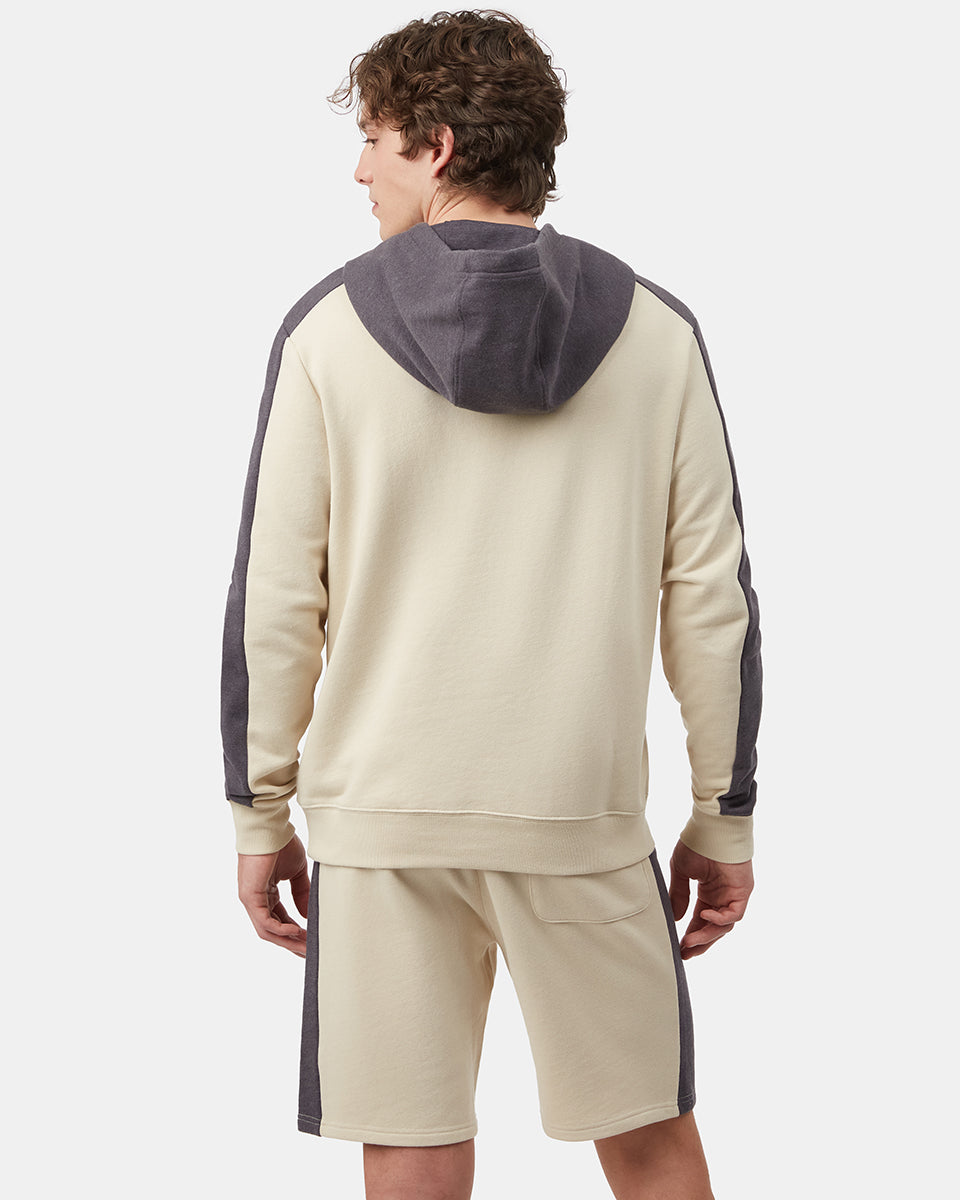 Brown,Gray Men's Organic Cotton Block Stripe Pullover