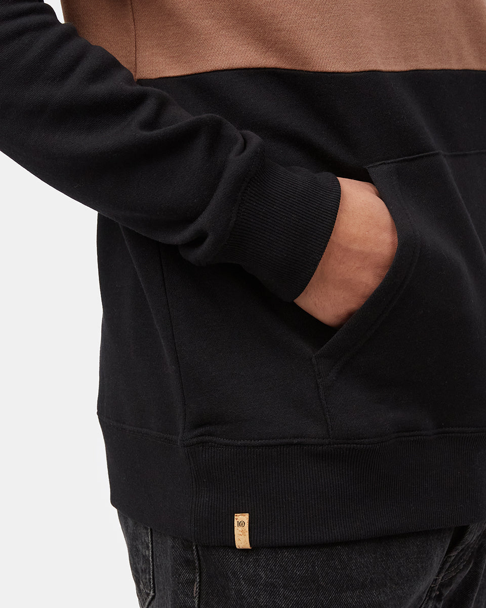 Brown,Gray Men's Stripe Pullover Hoodie