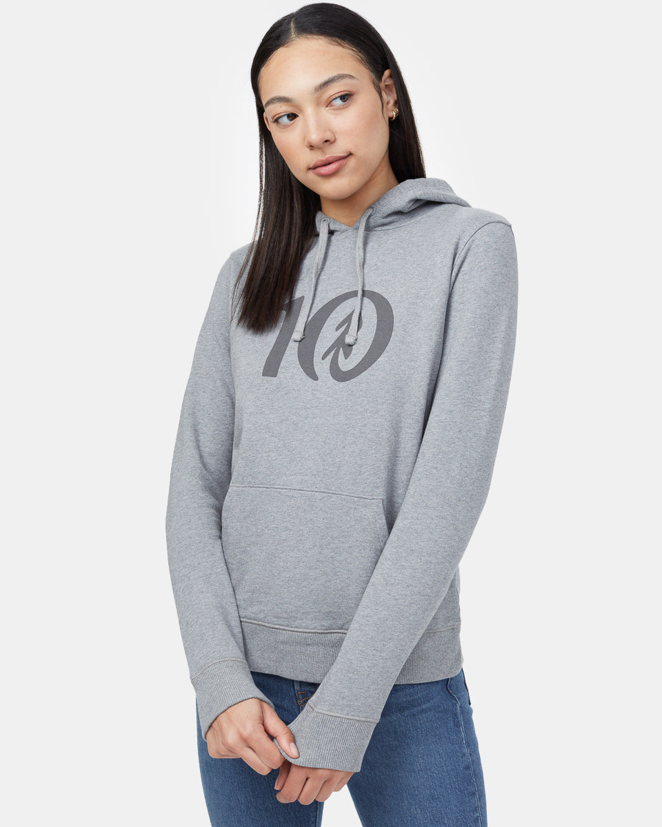 Gray Graphic Pullover Hoodie