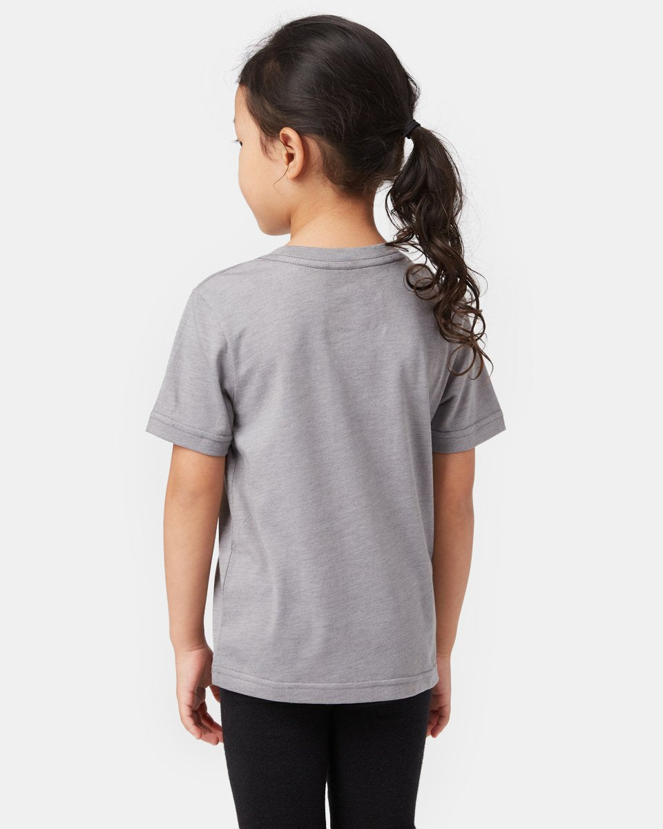 Gray Kids Recycled Polyester Graphic Tee