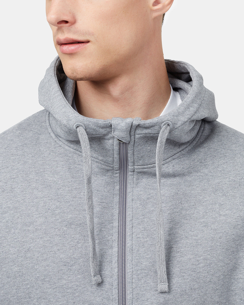 Gray  Men's Eco-Friendly Zip-Up Hoodie