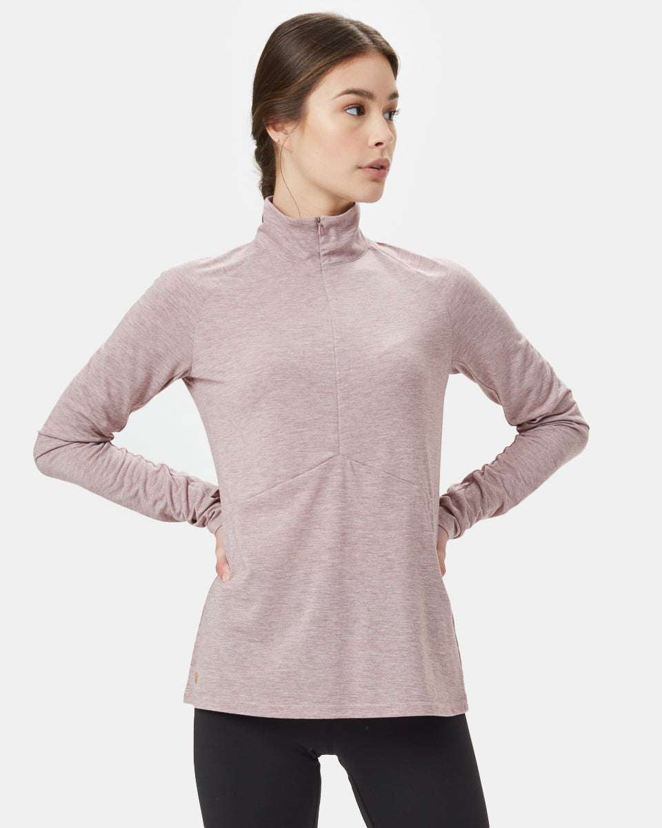 Gray Purple Women's Sport Long Sleeve Top