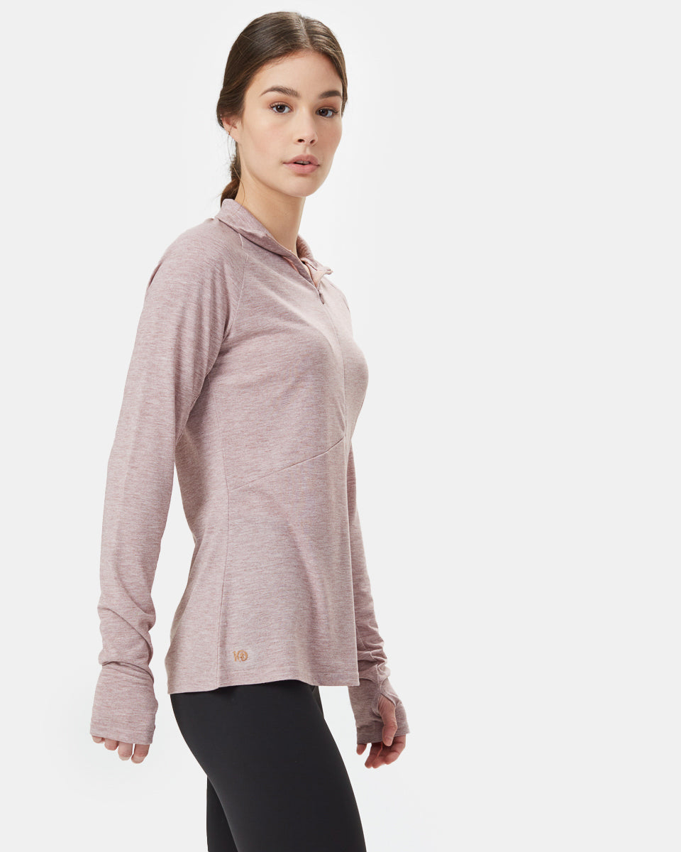 Gray Purple Women's Sport Long Sleeve Top