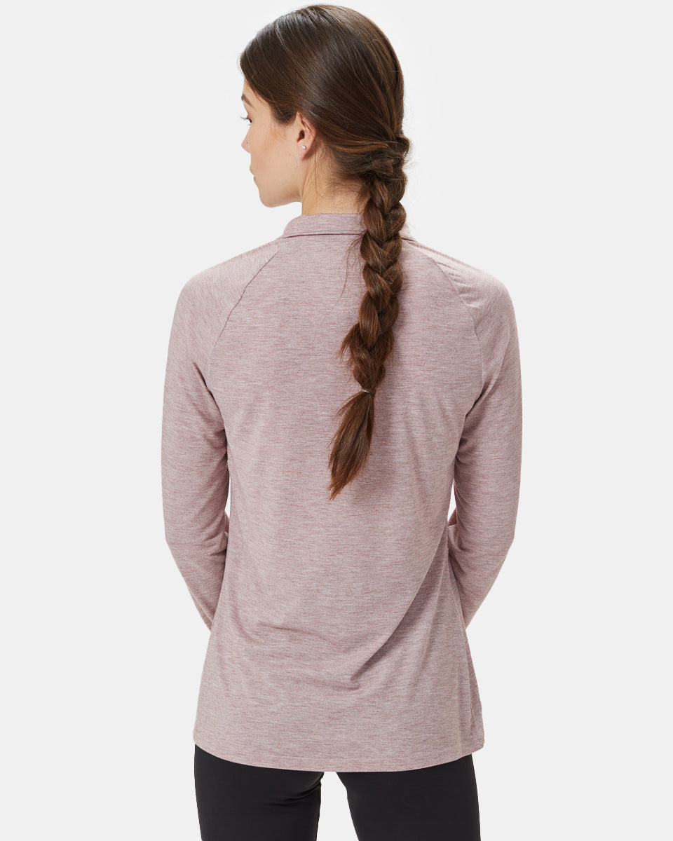 Gray Purple Women's Sport Long Sleeve Top