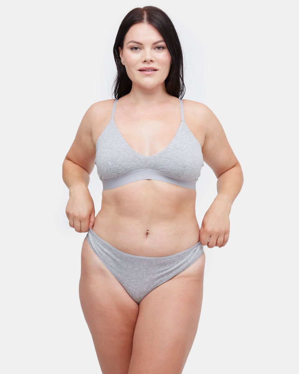 Gray Women's Adjustable Bralette