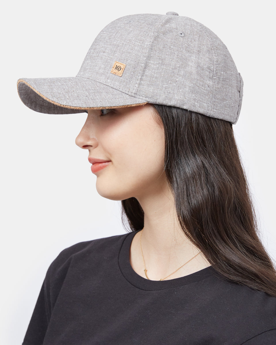 Gray Adjustable Cork Baseball Cap