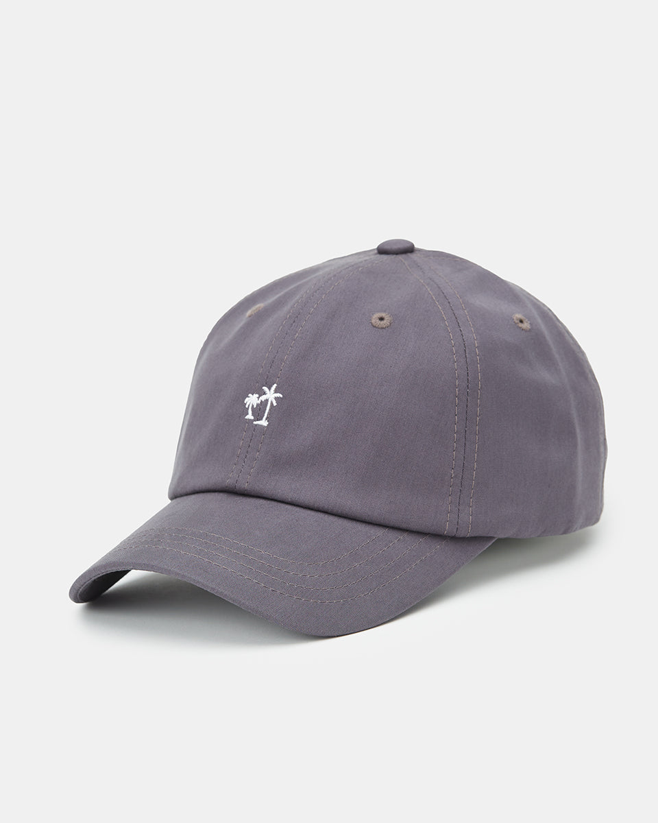 Gray Adjustable Tencel Baseball Cap