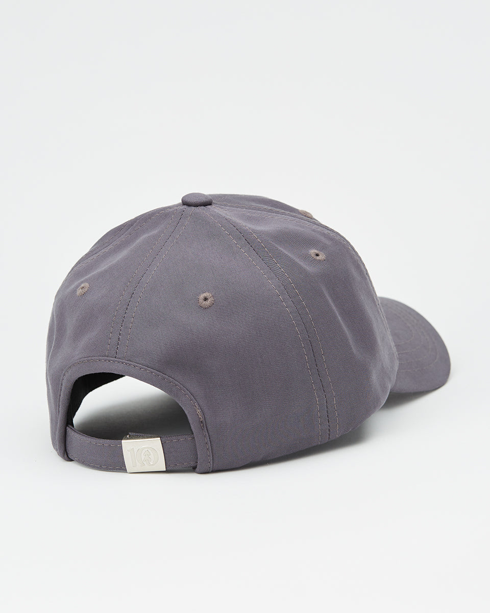 Gray Adjustable Tencel Baseball Cap