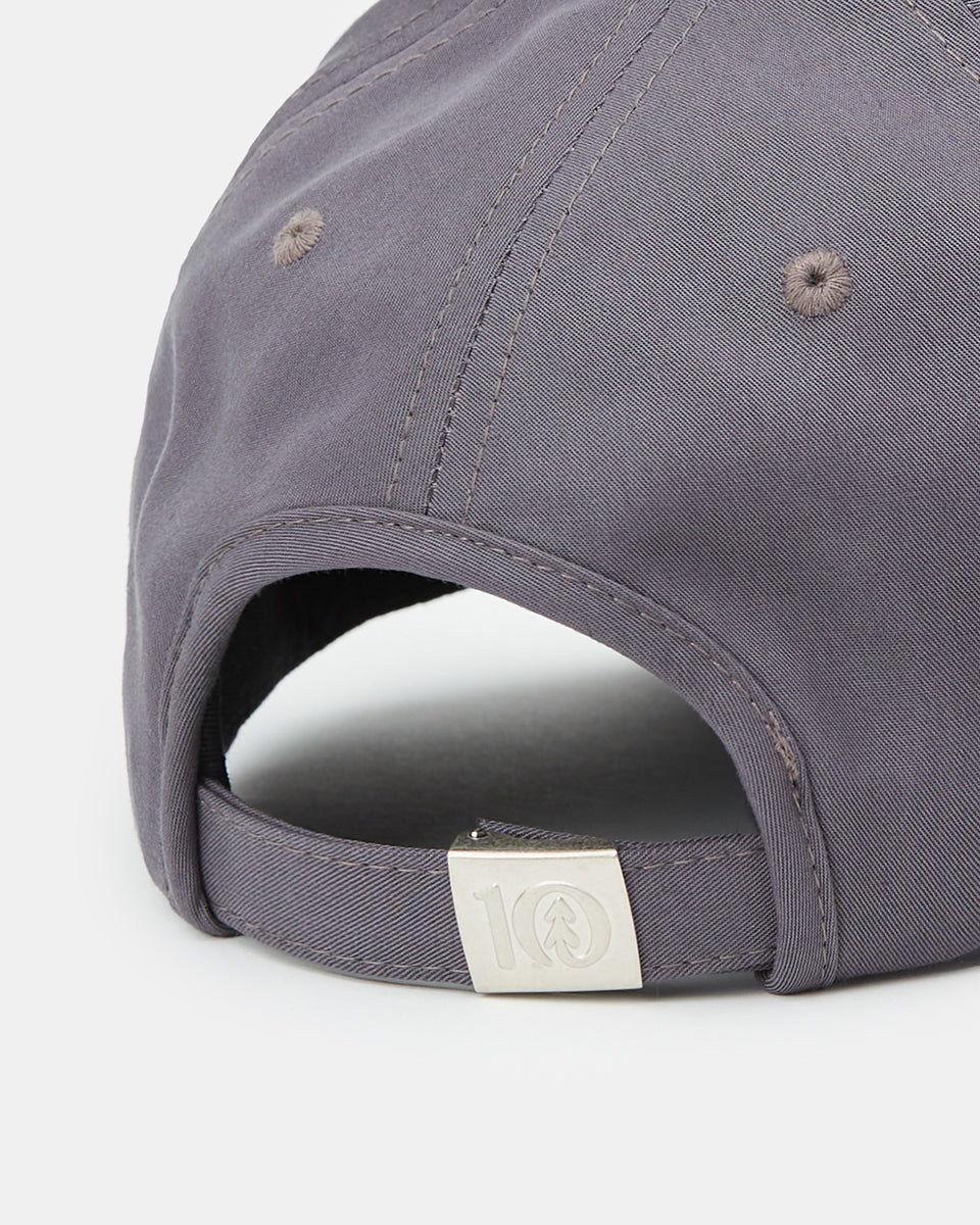 Gray Adjustable Tencel Baseball Cap