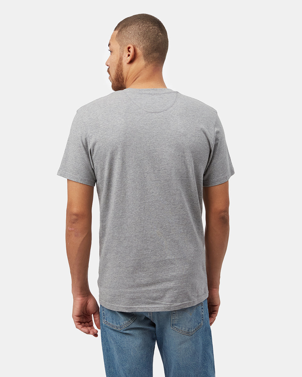 Gray Crew Neck Graphic Tee