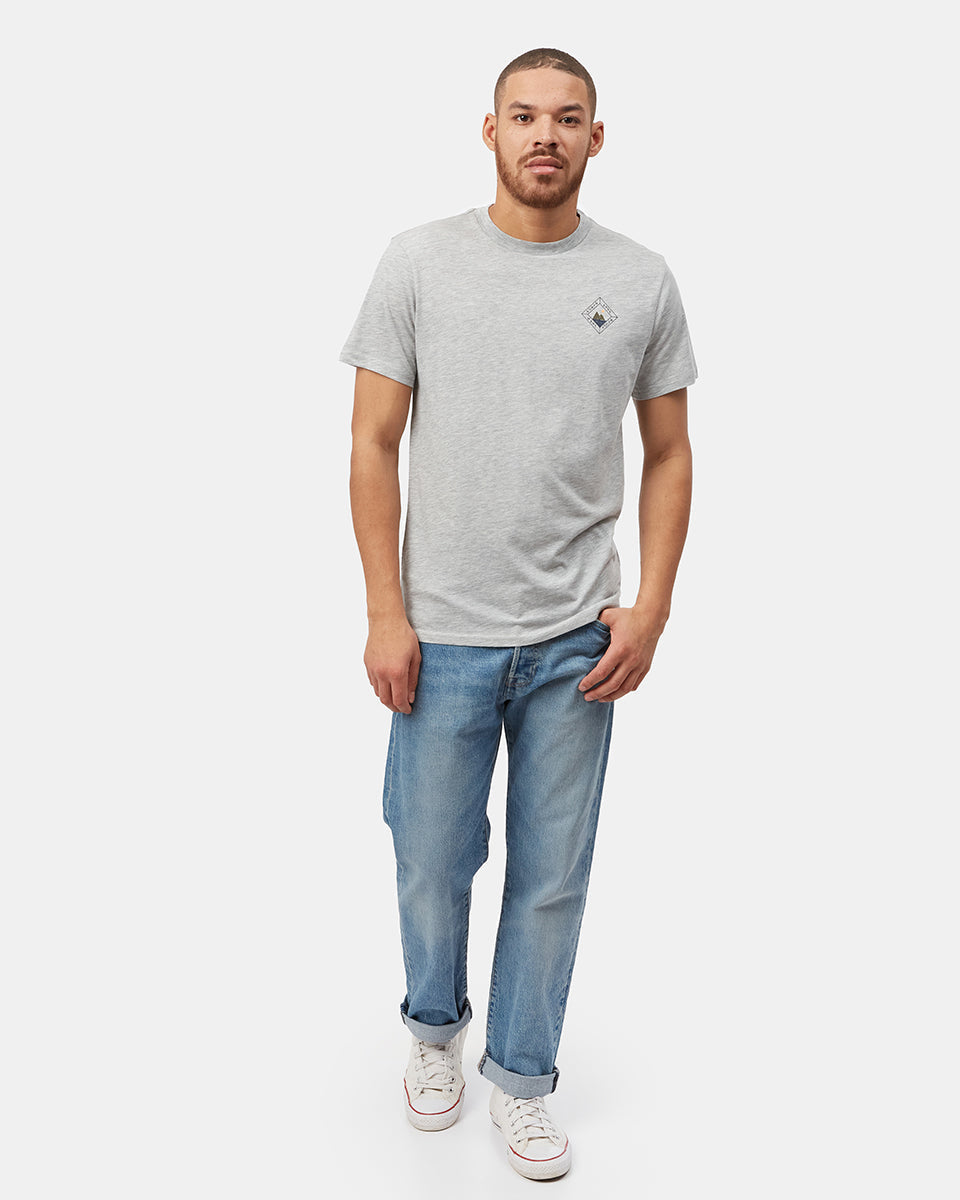 Gray Crew Neck Short Sleeve T-Shirt