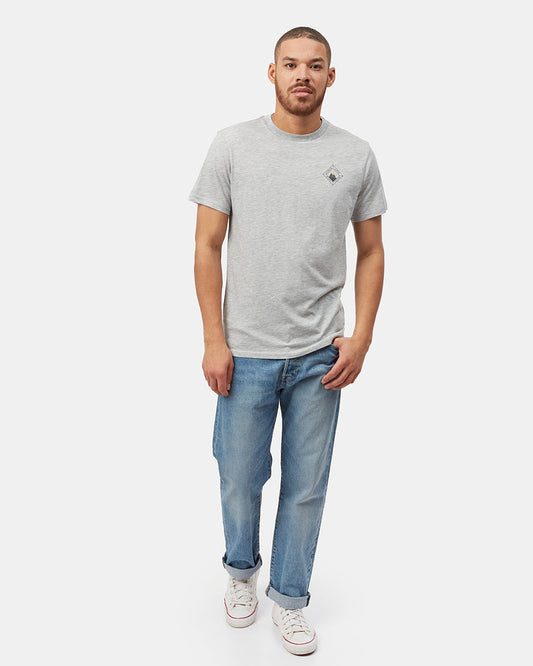 Gray Crew Neck Short Sleeve T-Shirt